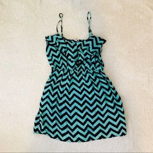 Stripes summer dress- green